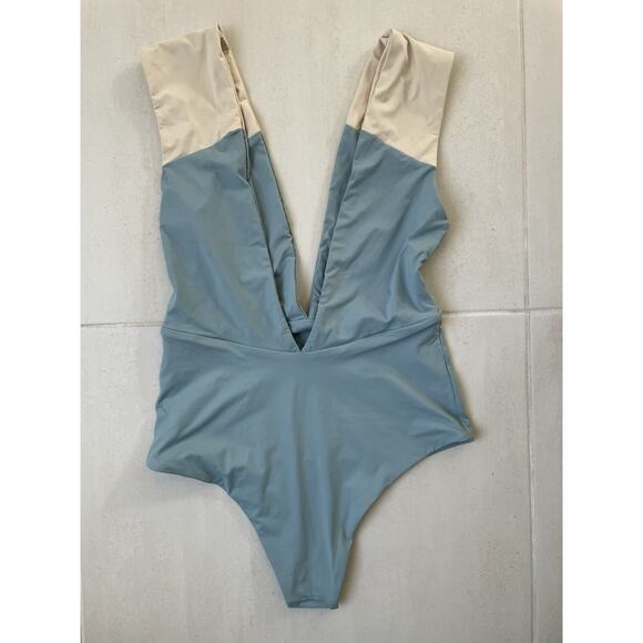 Tavik Swim One Piece Swimsuit Plunge Color Block Swimwear - Picture 5 of 8